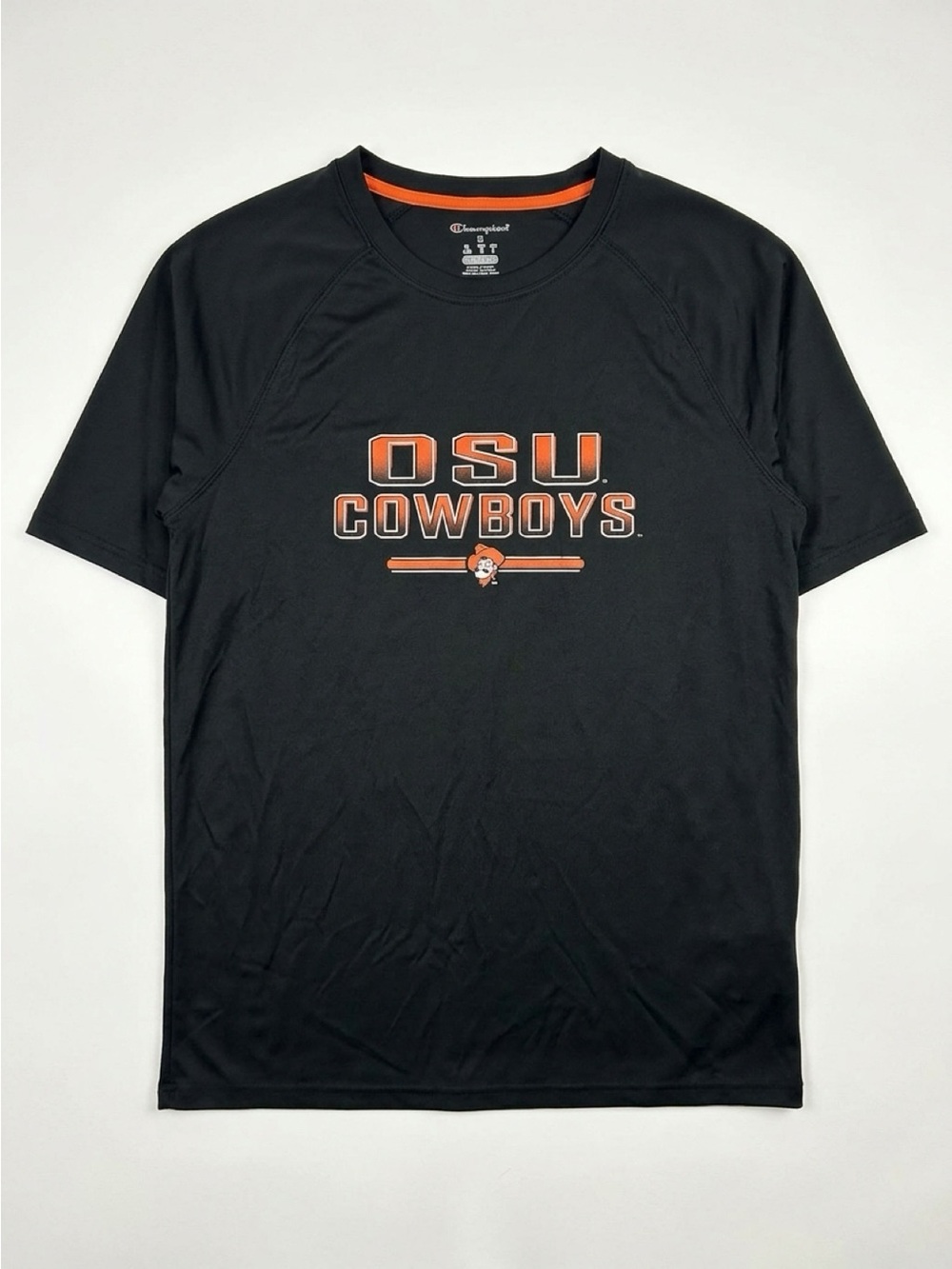 Champion Black OSU Cowboys Short Sleeve Performance Tee with Orange Accents